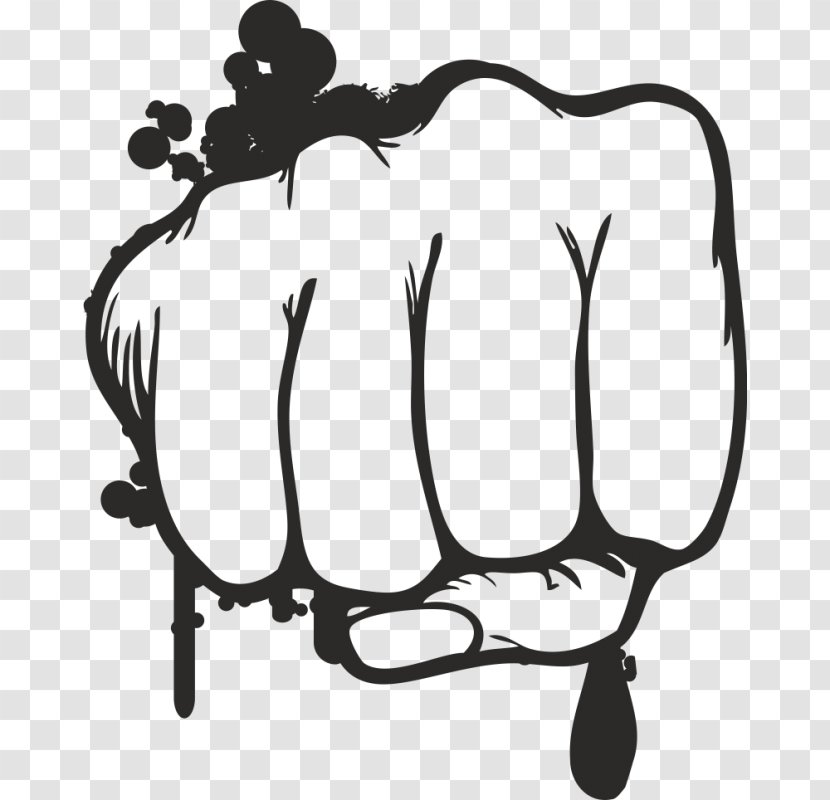 Raised Fist Clip Art - Monochrome - Photography Transparent PNG