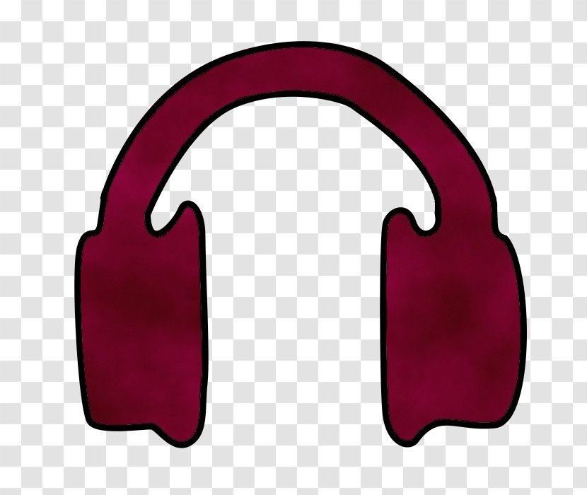 Pink Clip Art Audio Equipment Material Property Headphones - Wet Ink - Symbol Magenta Transparent PNG