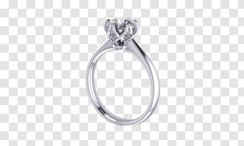 Engagement Ring Solitaire Diamond - Wedding - Jewellery Model Transparent PNG