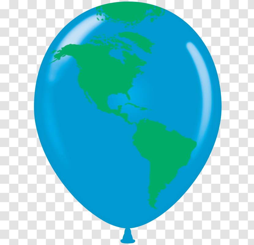 Globe Balloon Earth World Latex - Blue Transparent PNG