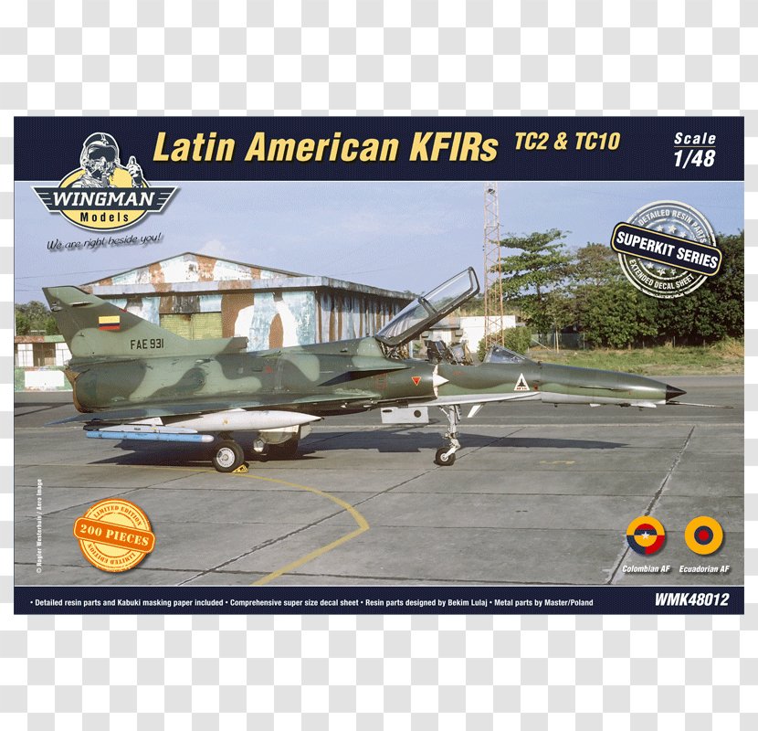 Fighter Aircraft IAI Kfir Latin America Airplane - Propeller Transparent PNG