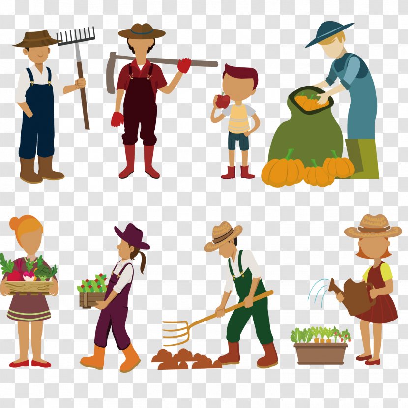 Farmer Agriculture - Public Relations - Agricultural Work Vector Material Transparent PNG