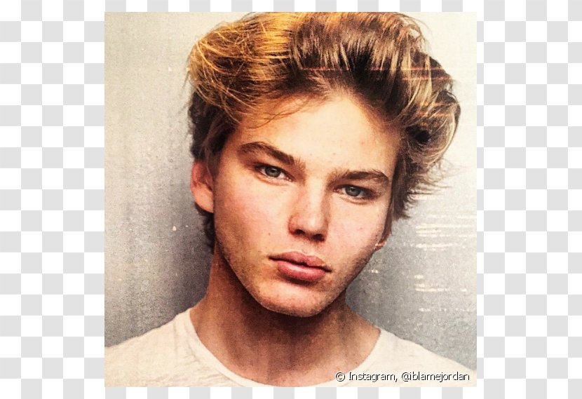 Long Hair Model Hairstyle Jordan Barrett - Cheek Transparent PNG