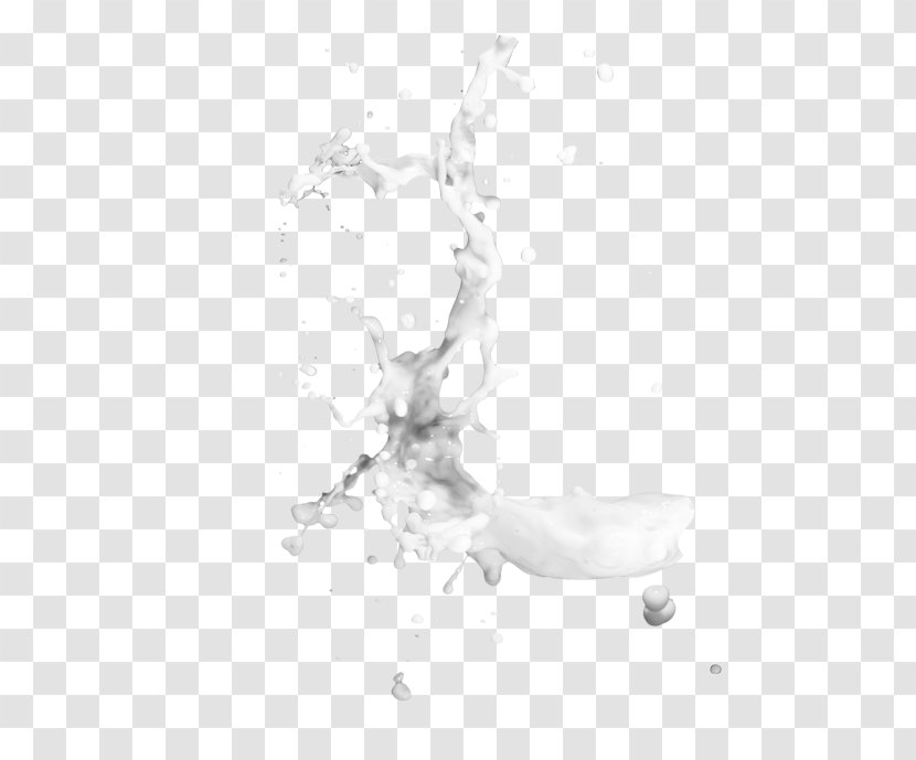 Black And White Liquid - Motif - Milk Splash Healthy Food Transparent PNG