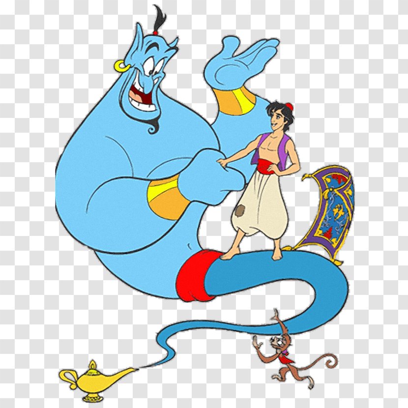 Genie Aladdin Cartoon Clip Art - Area - Disney Transparent PNG