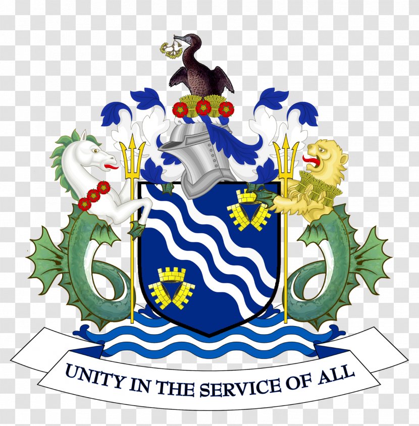 Merseyside County Council Sea Lion Coat Of Arms - Wreath Transparent PNG