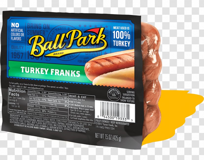 Hot Dog Ball Park Franks Beef Kroger Nathan's Famous - Snack - Paprika Flavour Transparent PNG