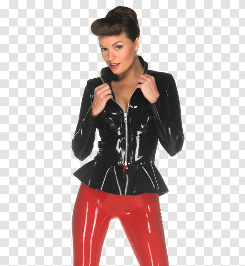 Leather Jacket Latex Coat Overskirt - Frame - Women's Clothing With Transparent PNG