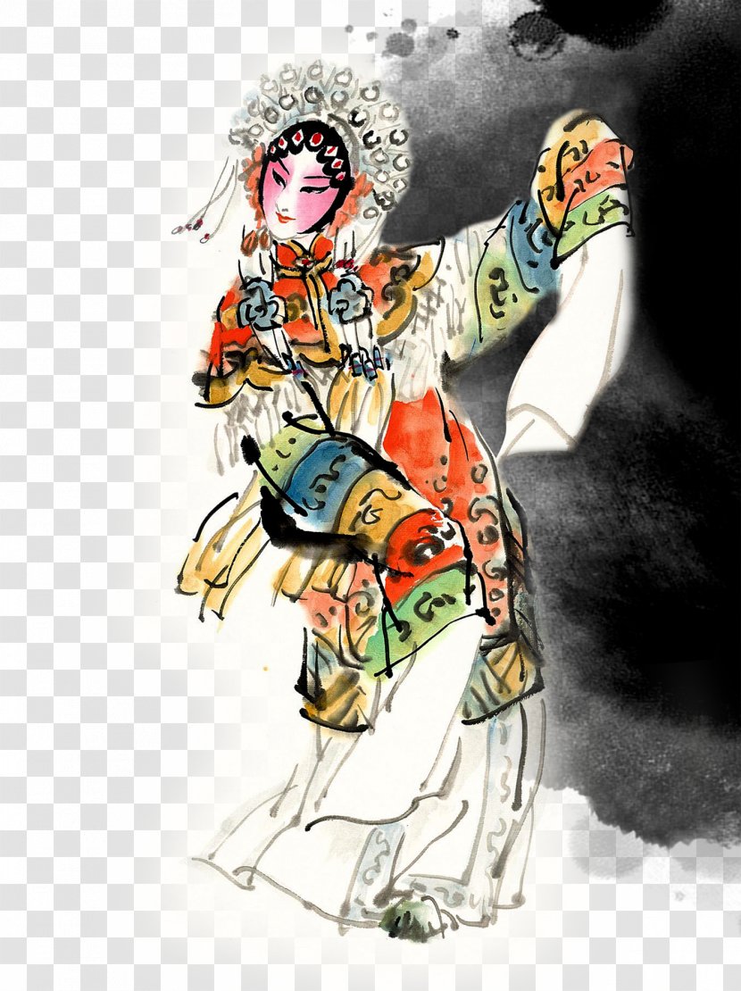 The Peony Pavilion Peking Opera Painter Drama Painting - Female Roles Transparent PNG