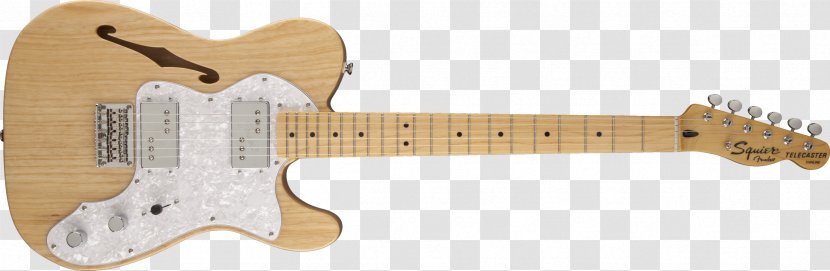 Fender Telecaster Thinline Squier Guitar Wide Range - Musical Instrument Accessory - Modified Transparent PNG