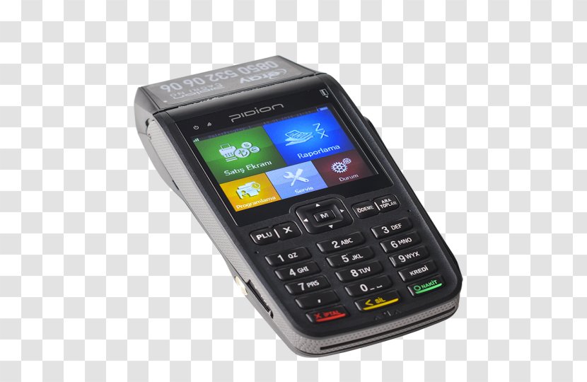 Feature Phone Point Of Sale Cash Register EFTPOS POS Cihazı - Multimedia - Smartphone Transparent PNG