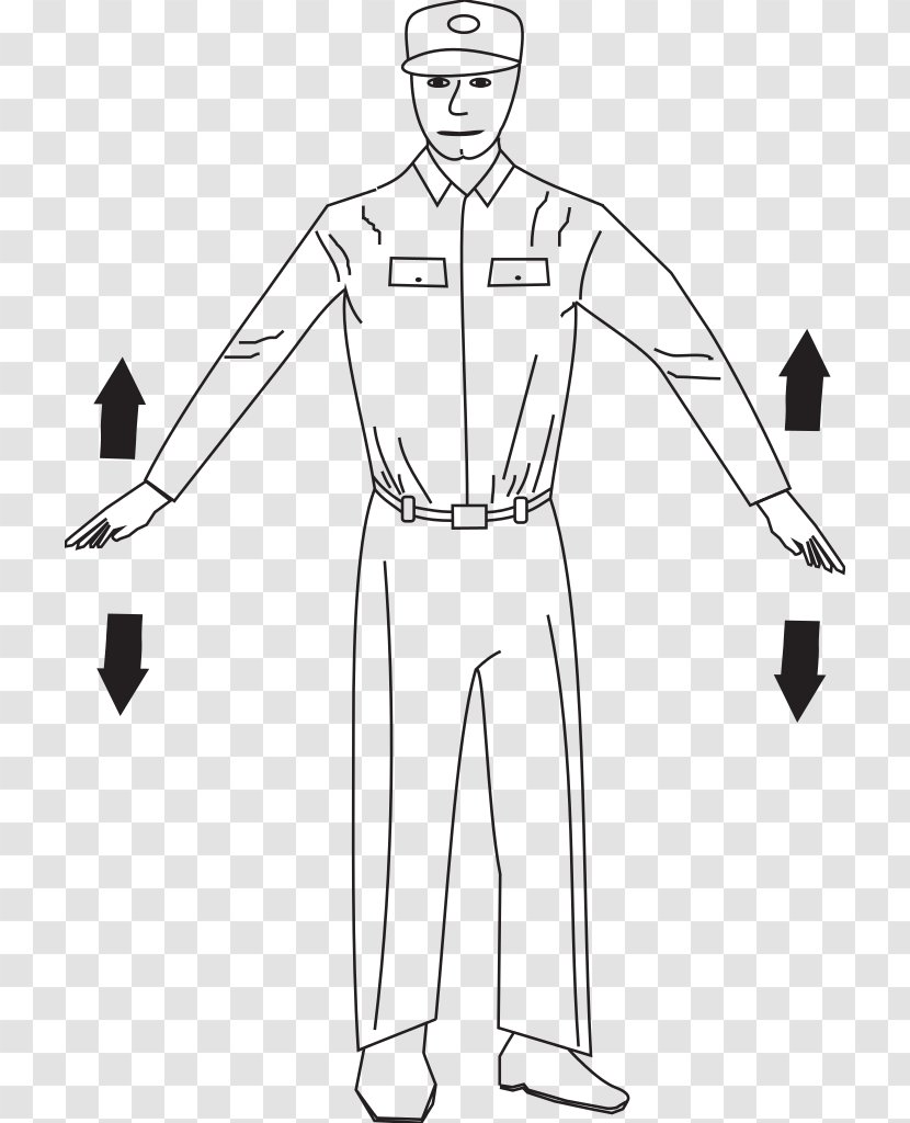 Aircraft Marshalling Federal Aviation Administration Hand Signals - Costume Design Transparent PNG