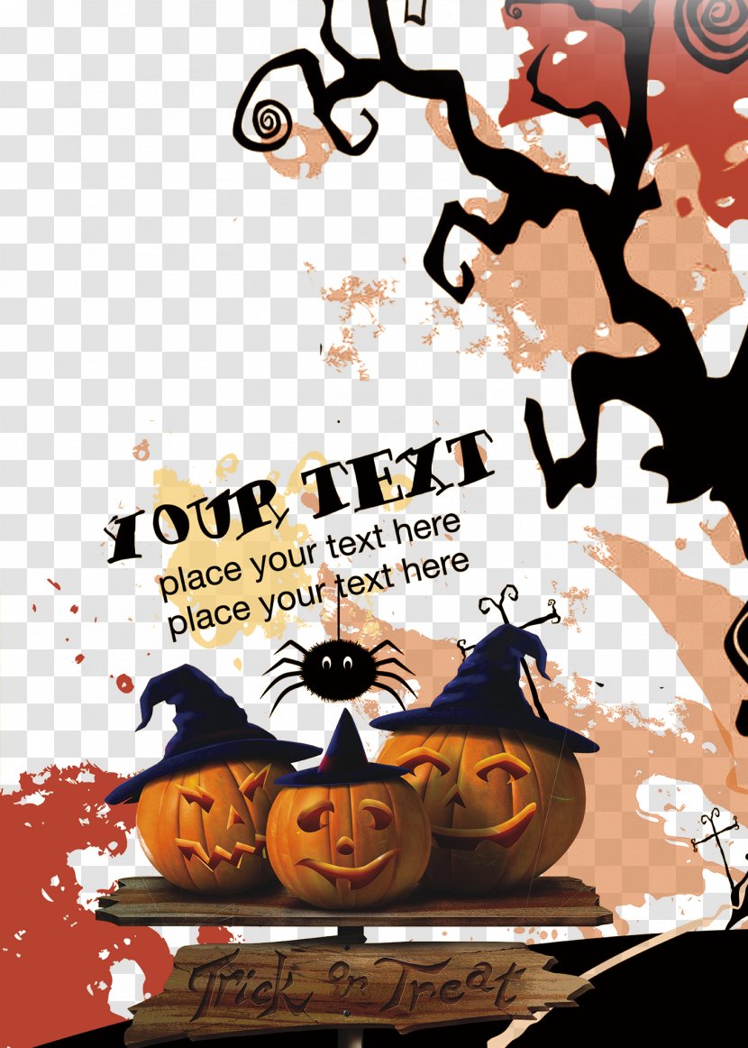 Halloween Background Decorative Elements - Text - Art Transparent PNG