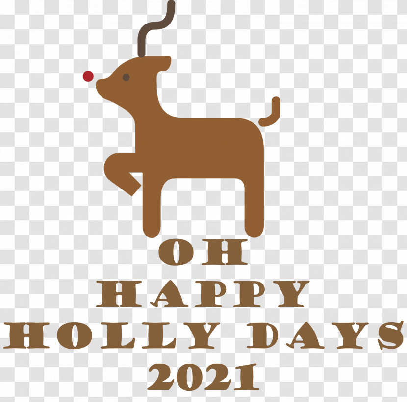 Happy Holly Days Christmas Transparent PNG