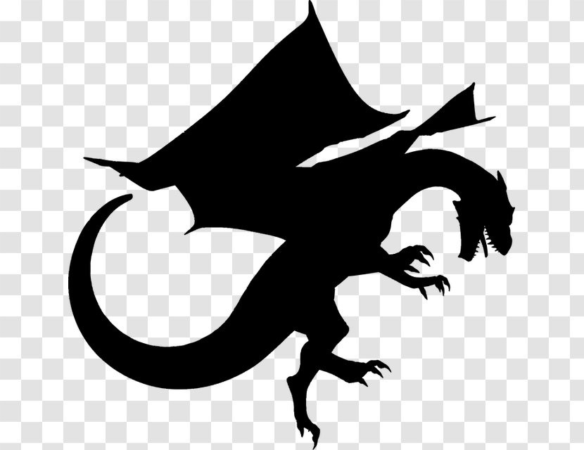 Dragon Silhouette Clip Art - Drawing Transparent PNG