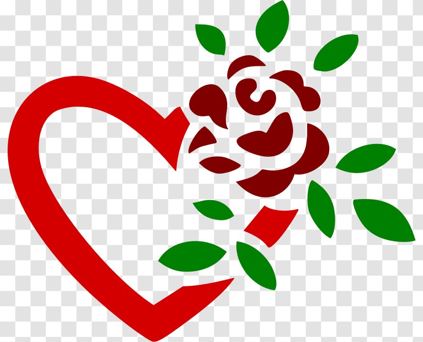 Clip Art Black Rose Heart Image Symbol - Flower Transparent PNG