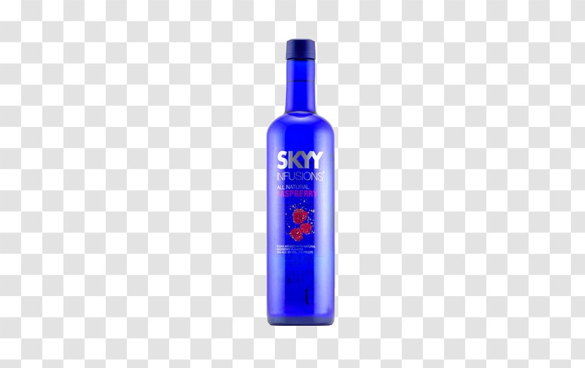 SKYY Vodka Whisky Wine Distilled Beverage - Bottle - Deep Blue Transparent PNG