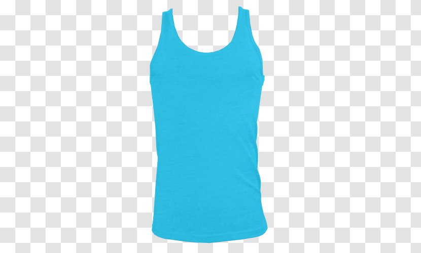 Gilets T-shirt Sleeveless Shirt - Electric Blue Transparent PNG