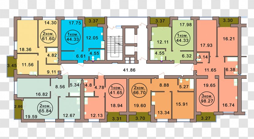 Floor Plan Ulitsa Krasnaya Microdistrict Square Meter - Elevation - Pushkino Trest Transparent PNG