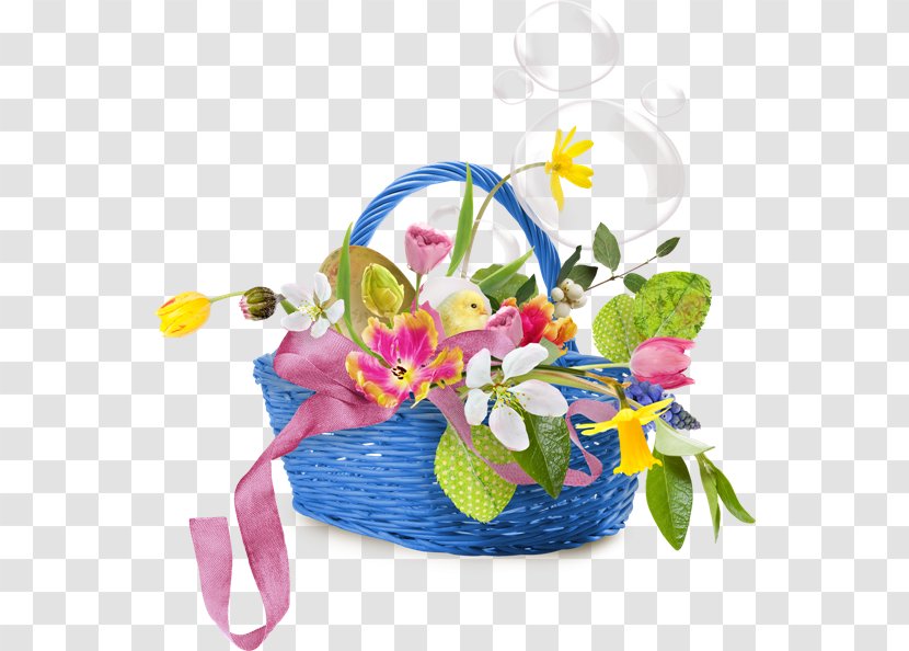 Easter Basket Floral Design Egg - Flower Transparent PNG