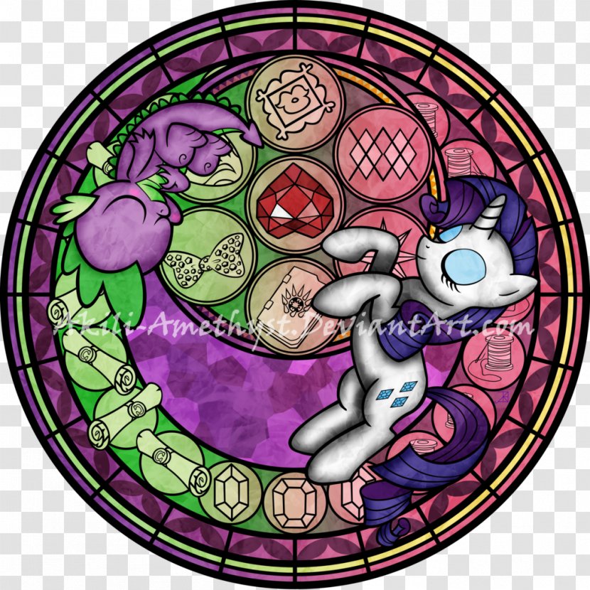 Stained Glass Rarity Spike Applejack Twilight Sparkle Transparent PNG