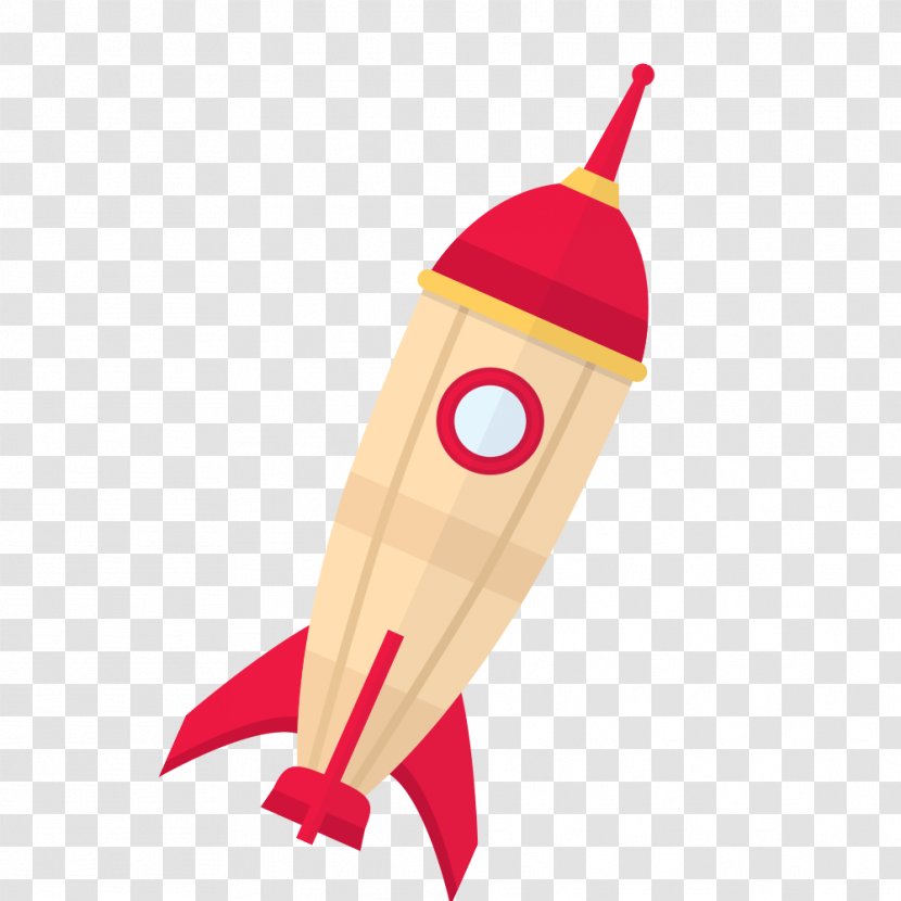 Rocket Drawing Clip Art - Red - Hand-painted Transparent PNG