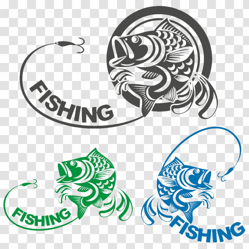 Fishing Royalty-free Angling Illustration - Creative Black Green Blue Fish FIG. Transparent PNG