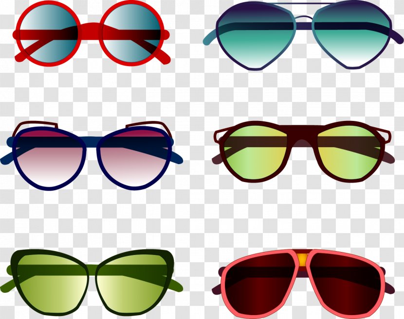 Sunglasses Adobe Illustrator - Glass - Vector Hand Colored Glasses Transparent PNG
