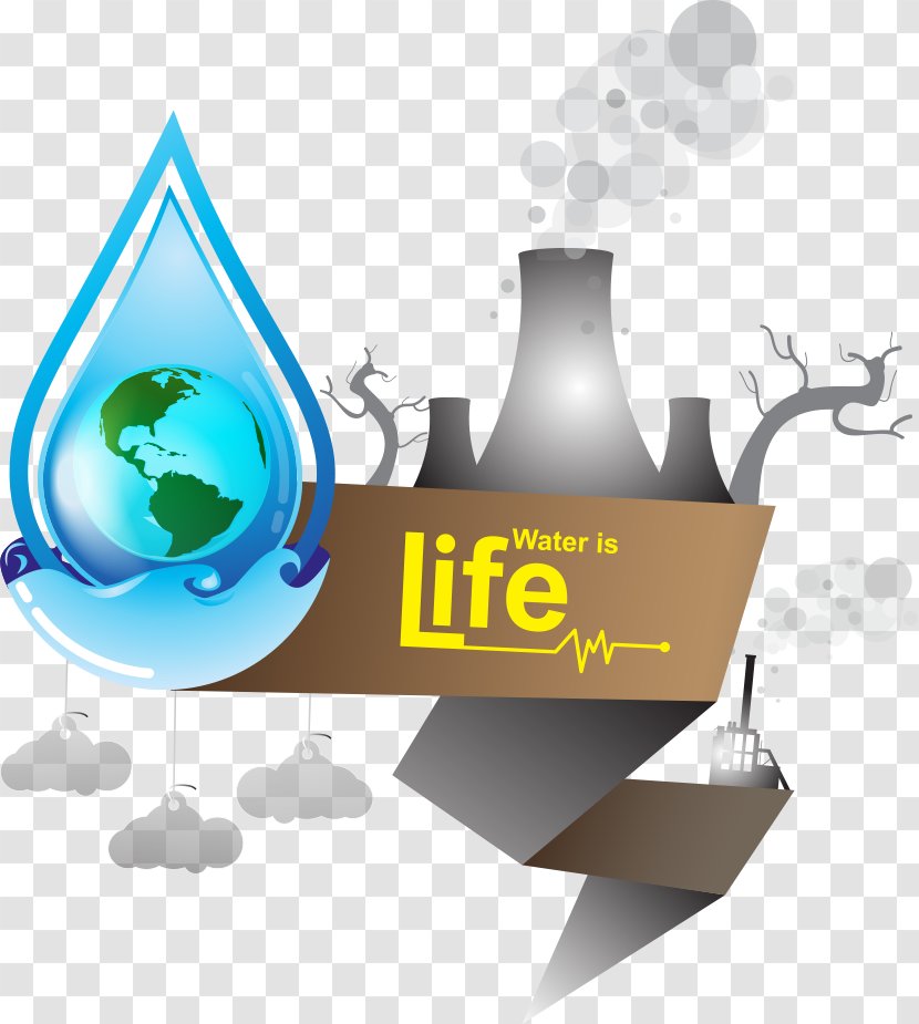 Infographic Water Resources - Text - Earth Contaminated Droplets Vector Transparent PNG