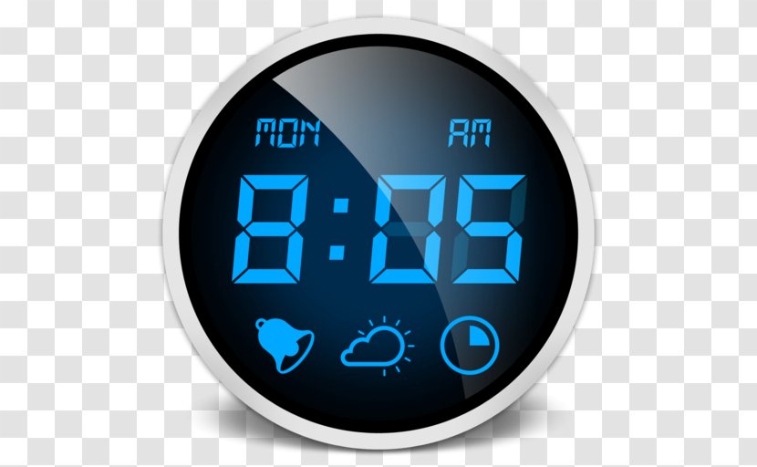 Alarm Clocks Font - Microsoft Azure - Design Transparent PNG