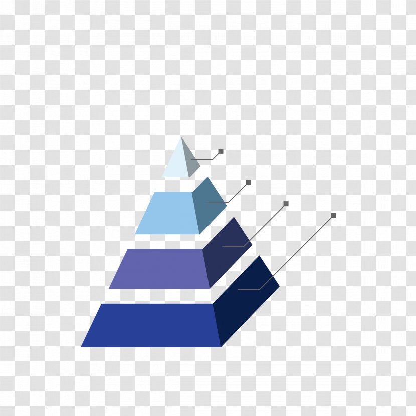 Adobe Illustrator Pyramid - Blue - Ppt Element Transparent PNG