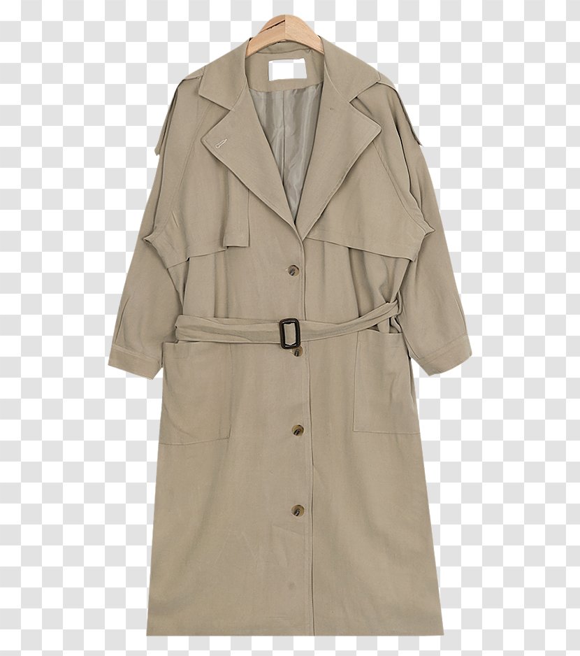 Trench Coat Overcoat Clothes Hanger Barganha Factory Outlet Shop - Beige Transparent PNG