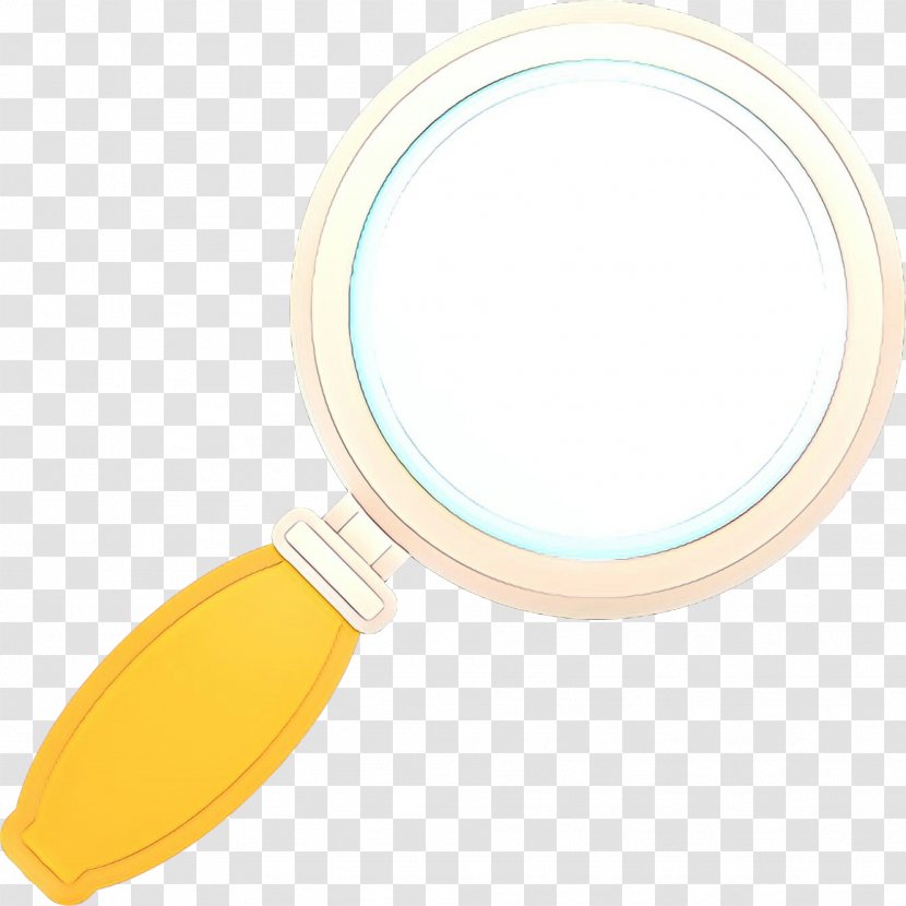 Yellow Makeup Mirror Magnifier Circle - Cartoon Transparent PNG
