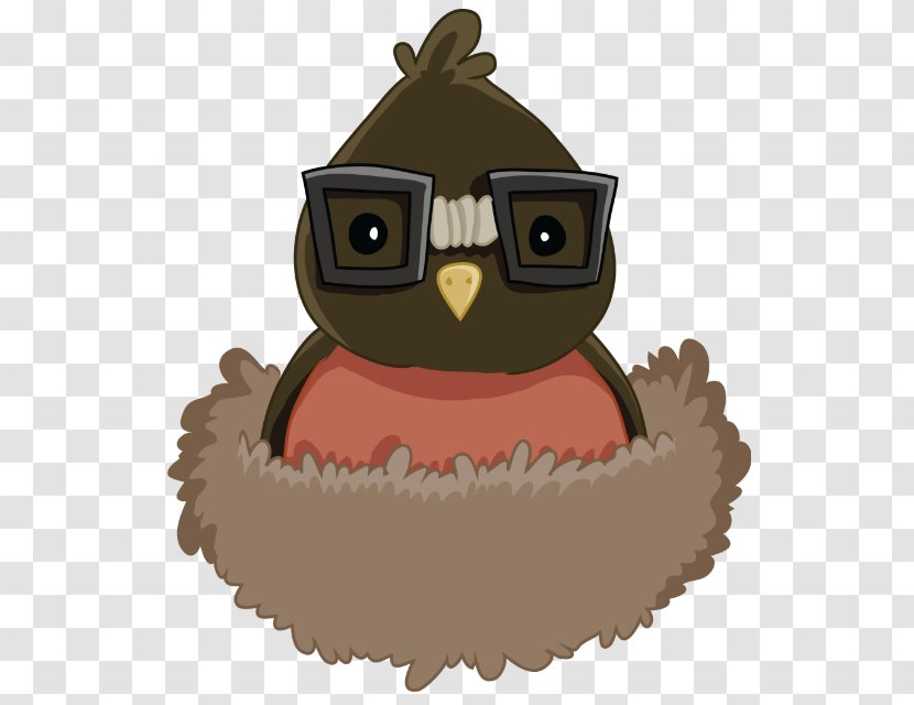 Owl Beak Brown Animated Cartoon - Eyewear Transparent PNG