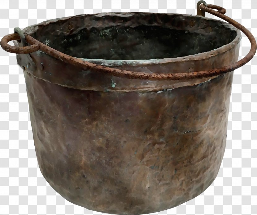 Metal Iron Bucket Copper Antique - Paint - Cookware And Bakeware Stock Pot Transparent PNG