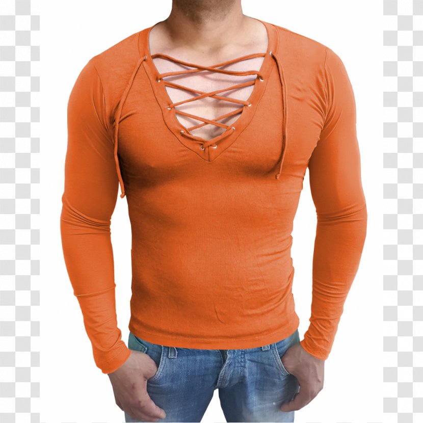 Long-sleeved T-shirt Collar - Orange - 1000 Transparent PNG