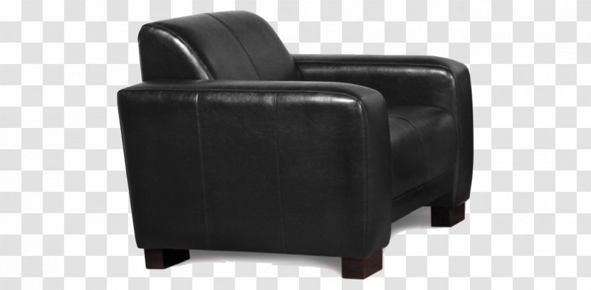 Club Chair Black House Armrest - Home - Leather Transparent PNG