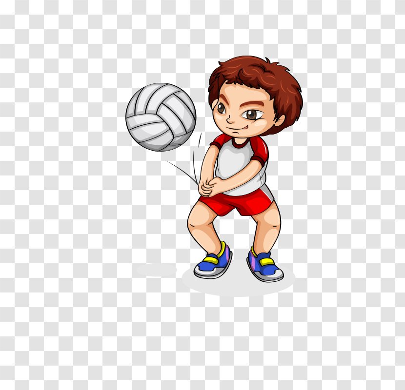 Child Euclidean Vector Plan Illustration - Photography - Little Boy Playing Volleyball Transparent PNG