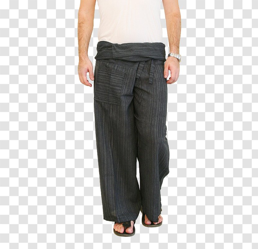 Jeans Hoodie Waist Thai Fisherman Pants - Sweater Transparent PNG
