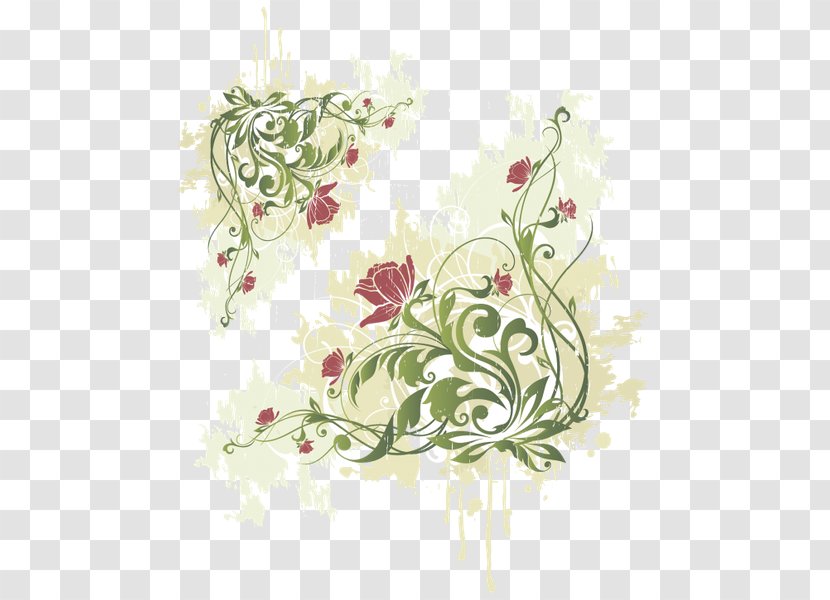 Floral Design Art Stencil - Flora - Work Of Transparent PNG