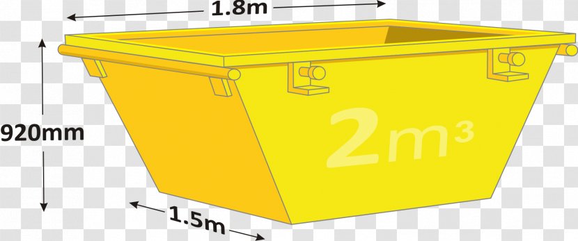 Waste Collection Skip Rectangle - Yellow - City Of Banyule Transparent PNG
