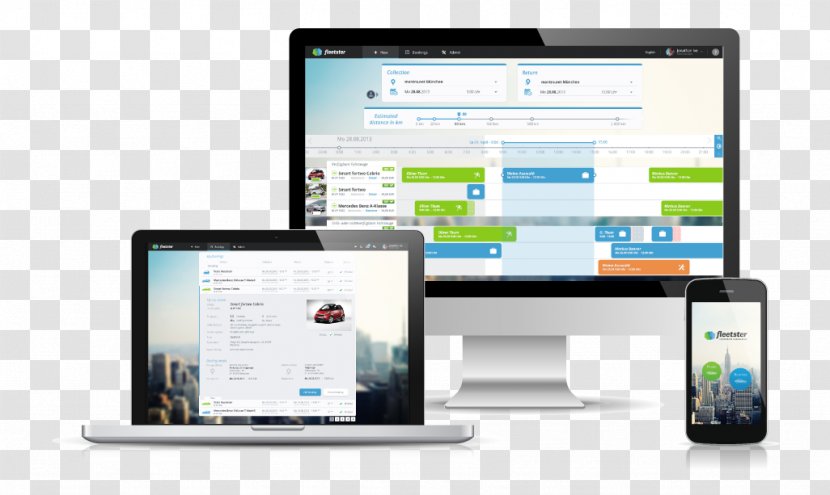 Corporate Carsharing Computer Software Fleet Management Vehicle - Monitors Transparent PNG