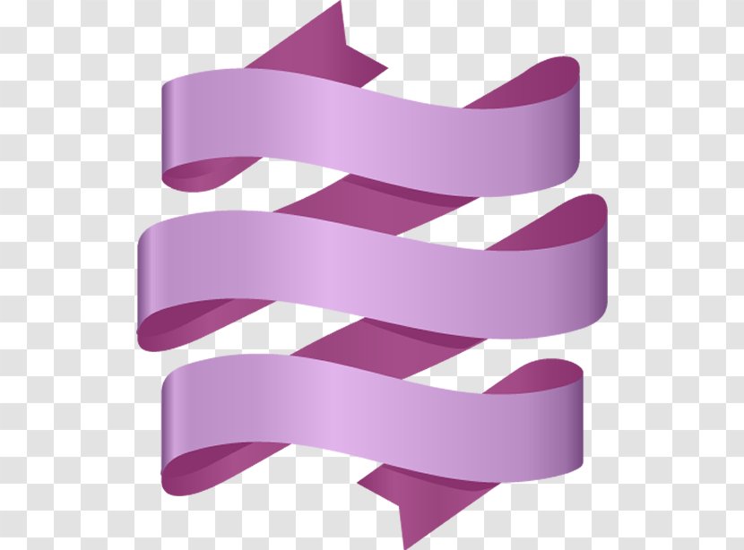 Violet Purple Pink Ribbon Line - Fashion Accessory Material Property Transparent PNG