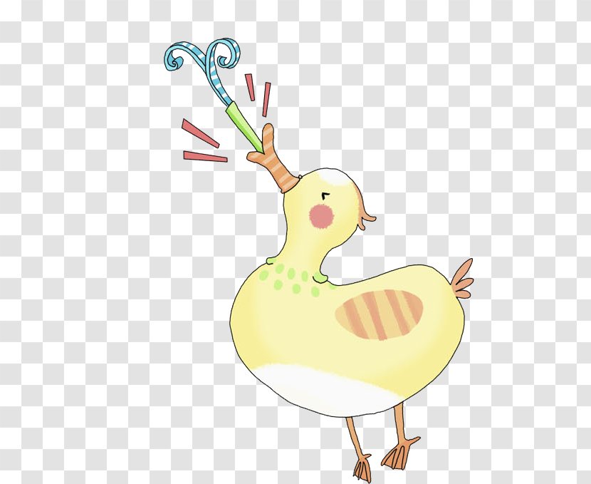 Yellow Duck Clip Art - Water Bird Transparent PNG