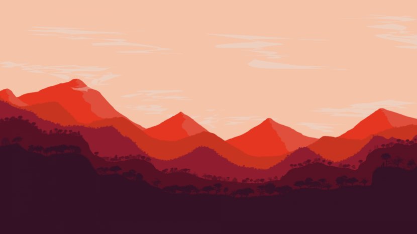 Mountain Range Landscape Desktop Wallpaper Abstraction - Sunset Transparent PNG