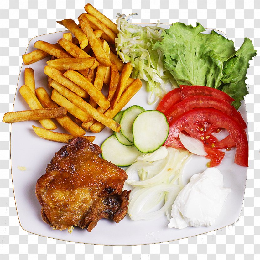 French Fries Chicken And Chips As Food Lunch Pizza - Fried Transparent PNG