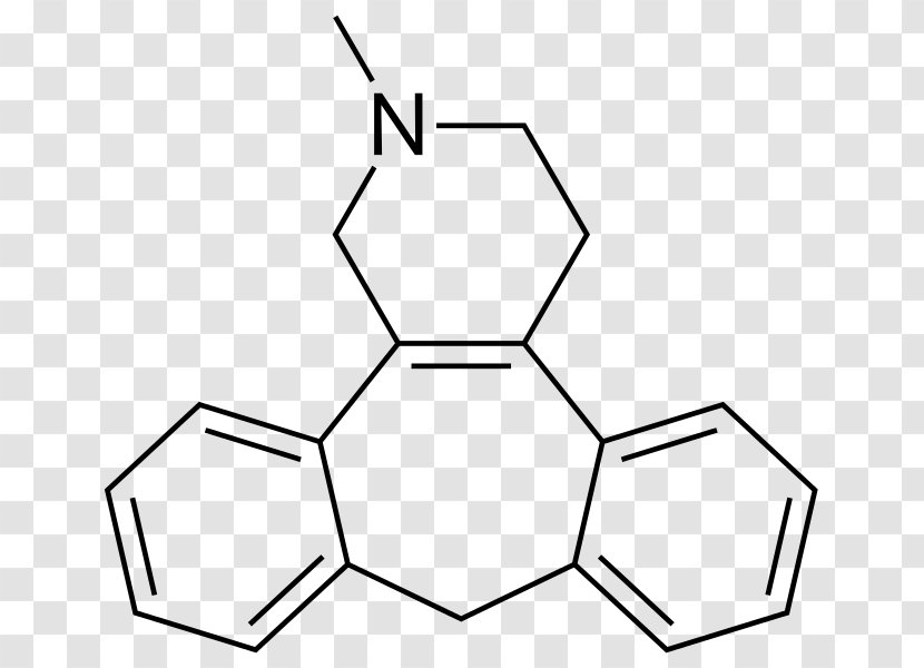 Setiptiline Tetracyclic Antidepressant Mianserin Noradrenergic And Specific Serotonergic Mirtazapine - Black - 2d Computer Graphics Transparent PNG