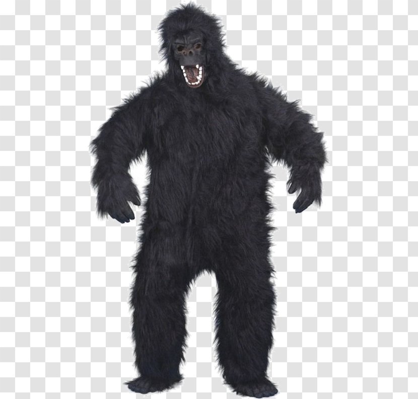 Gorilla Suit Costume Party Mask - Fur Transparent PNG