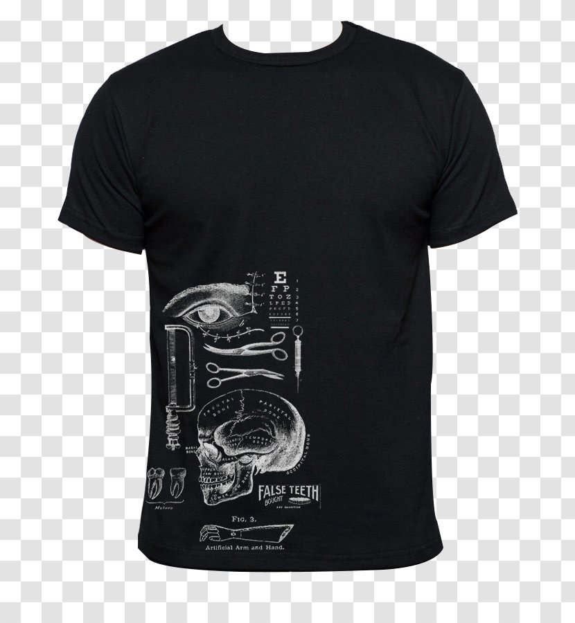T-shirt Sleeve Anatomy Unisex - Black Transparent PNG