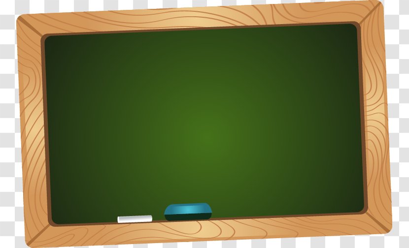 Laptop Computer Monitor Flat Panel Display Device - Wood Grain Pattern Edge Green Chalkboard Transparent PNG